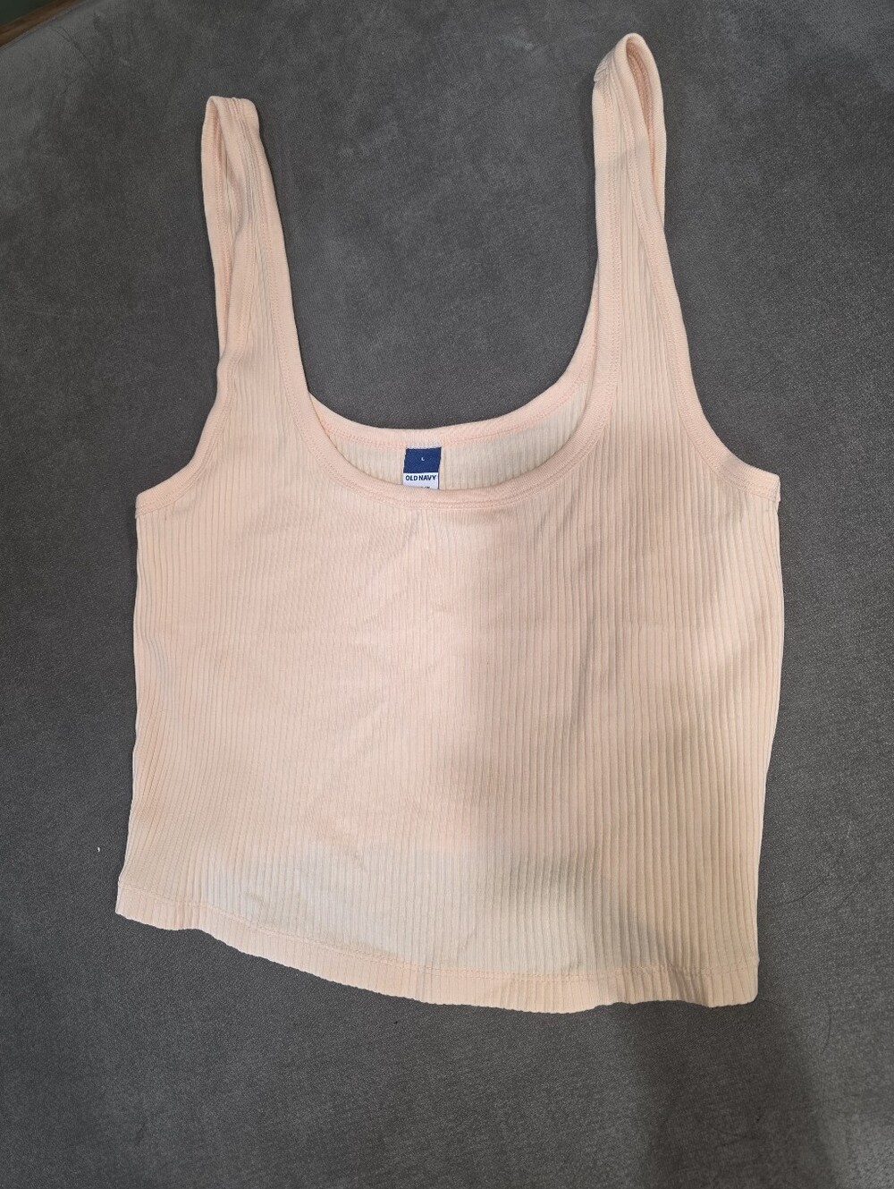 Old Navy Ribbed Scoop Tank - Pale Peach